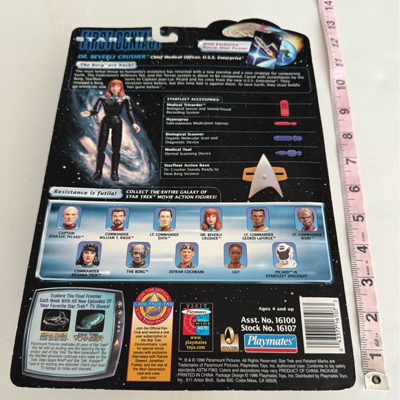 1996 Star Trek First Contact Dr Beverly Crusher Chef Medical Officer Figure - Picture 6 of 12